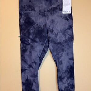 Lululemon Black/Gray Tie-Dye Leggings